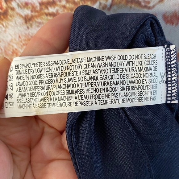 Forever 21 Navy Blue Zip Back High Waist Dress Mini Shorts Large - Picture 7 of 7